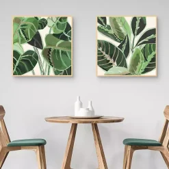 Best Kirklands Home Jungle Close Up Framed Canvas Art Prints, Set of 2 Green