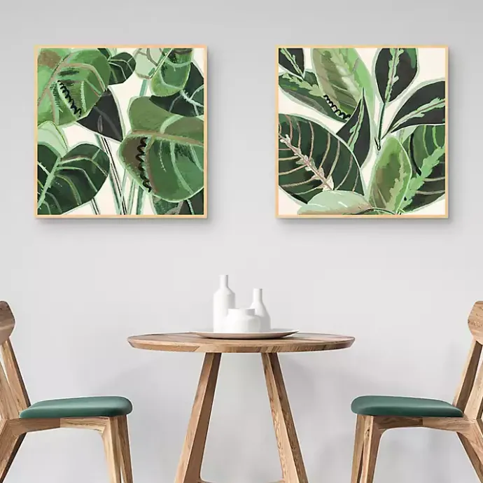 Best Kirklands Home Jungle Close Up Framed Canvas Art Prints, Set of 2 Green