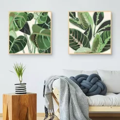 Best Kirklands Home Jungle Close Up Framed Canvas Art Prints, Set of 2 Green
