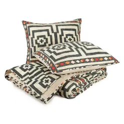 Hot Kirklands Home Justina Blakeney Black Hypnotic Queen Quilt Set