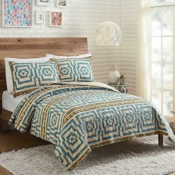 Sale Kirklands Home Justina Blakeney Blue Hypnotic Queen Quilt Set