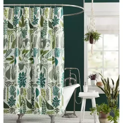 New Kirklands Home Justina Blakeney Green Jardin Shower Curtain