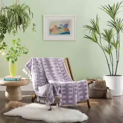 Outlet Kirklands Home Justina Blakeney Lavender Patterned Throw Purple