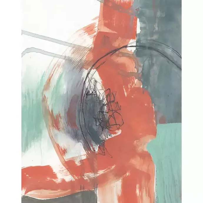 New Kirklands Home Juxtaposed Coral I Canvas Art Print