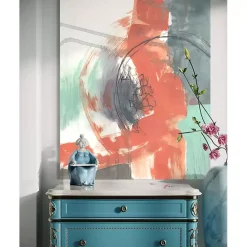 New Kirklands Home Juxtaposed Coral I Canvas Art Print