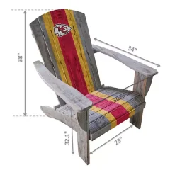 Hot Kirklands Home Kansas City Chiefs Adirondack Outdoor Chair Brown