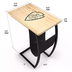 Clearance Kirklands Home Kansas City Chiefs Wood C-Table Tan