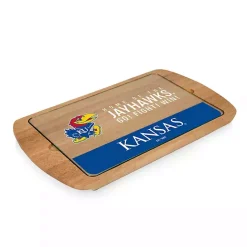 Online Kirklands Home Kansas Jayhawks Wood and Glass Serving Board