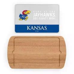 Online Kirklands Home Kansas Jayhawks Wood and Glass Serving Board