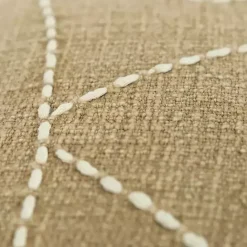 Hot Kirklands Home Kantha Khaki Handstitched Throw Pillow Tan