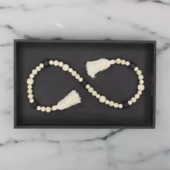 Best Kirklands Home Kara Black Beaded Wood Polygon Decorative Garland