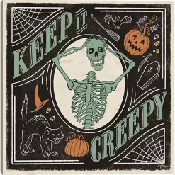 Discount Kirklands Home Keep It Creepy Skeleton Canvas Art Print