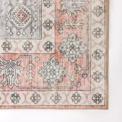 Best Kirklands Home Kelly Traditional Washable Area Rug, 5x8 Red