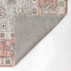 Best Kirklands Home Kelly Traditional Washable Area Rug, 5x8 Red