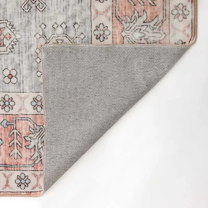 Best Kirklands Home Kelly Traditional Washable Area Rug, 5x8 Red