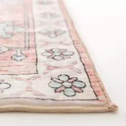 Best Kirklands Home Kelly Traditional Washable Area Rug, 5x8 Red