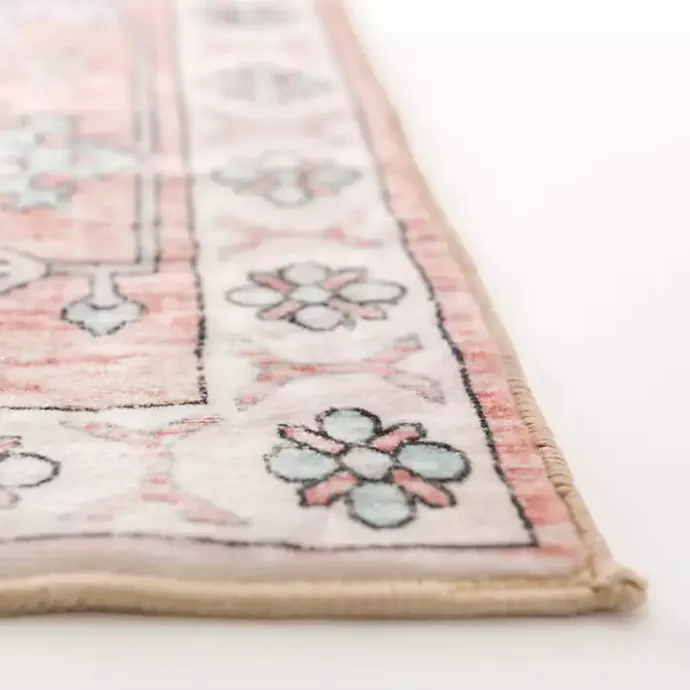 Best Kirklands Home Kelly Traditional Washable Area Rug, 5x8 Red