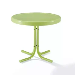 Sale Kirklands Home Key Lime Retro Metal Outdoor Side Table Green