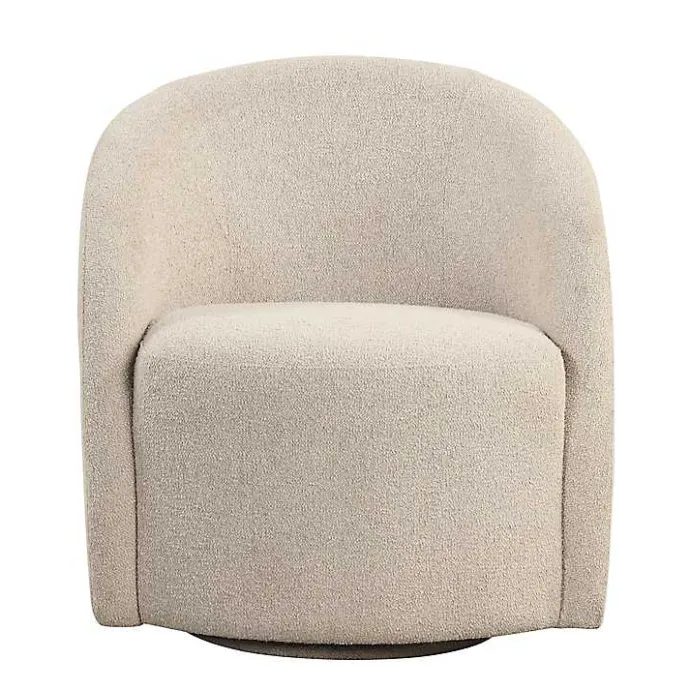 Outlet Kirklands Home Khaki Boucle Danielle Accent Chair Tan