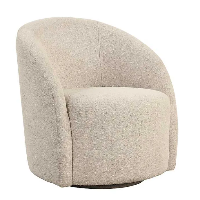 Outlet Kirklands Home Khaki Boucle Danielle Accent Chair Tan