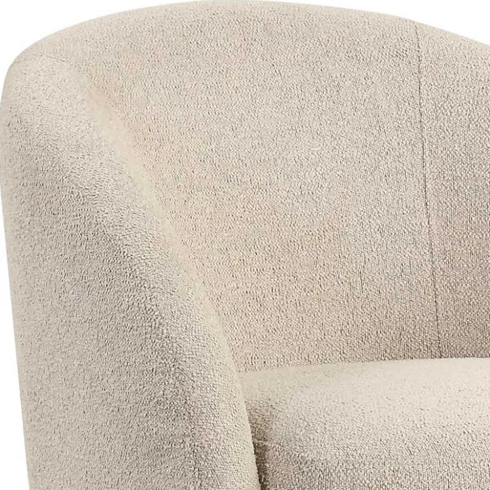Outlet Kirklands Home Khaki Boucle Danielle Accent Chair Tan