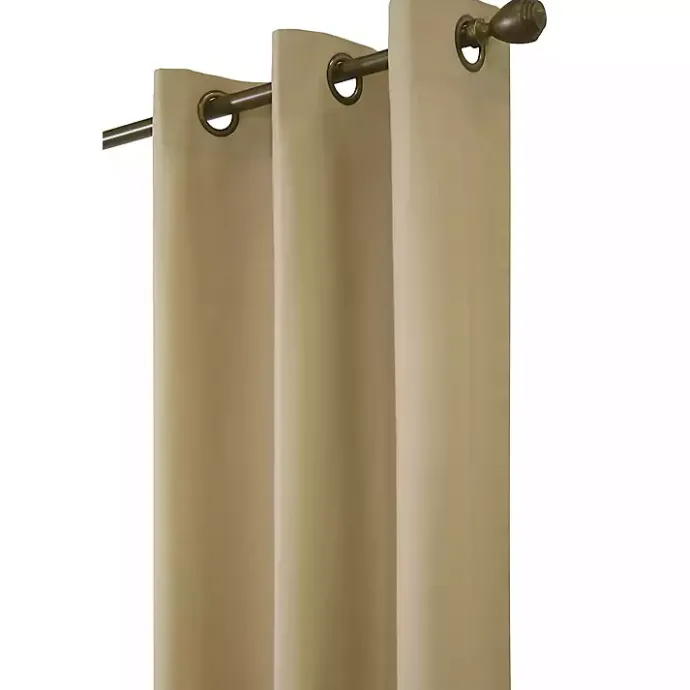Best Kirklands Home Khaki Room Darkening Curtain Panel Set, 72 in. Tan