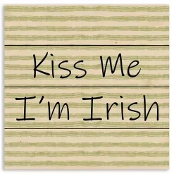 Clearance Kirklands Home Kiss Me I'm Irish Wood Pallet Art Print