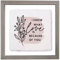 Outlet Kirklands Home Know What Love Is Framed Wall Plaque
