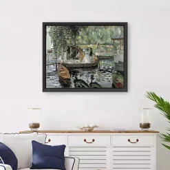 New Kirklands Home La Grenouillère Framed Canvas Art Print, 26x32