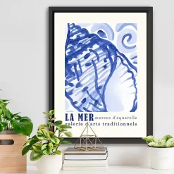Best Kirklands Home La Mer Poster I Framed Canvas Art Print