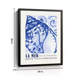 Best Kirklands Home La Mer Poster I Framed Canvas Art Print