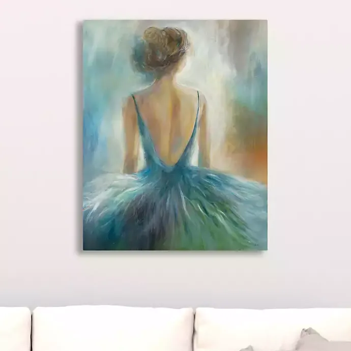Outlet Kirklands Home Lady in Blue Giclee Canvas Art Print
