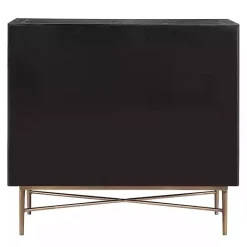 Best Kirklands Home Laini Distressed Modern Carved Cabinet Black