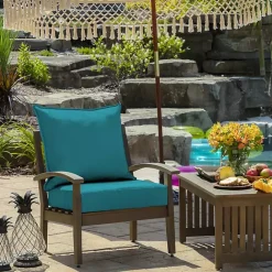 Clearance Kirklands Home Lake Texture Outdoor Deep Seat Cushions Blue