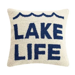 Discount Kirklands Home Lake Life Hooked Throw Pillow