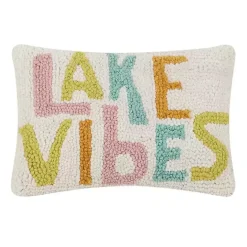 Sale Kirklands Home Lake Vibes Hooked Lumbar Pillow