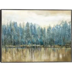 New Kirklands Home Lakeside s Framed Canvas Art Print Blue