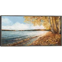 Kirklands Home Lakeside Colors Framed Canvas Art Print Multi