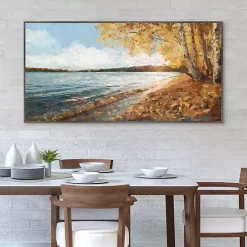 Kirklands Home Lakeside Colors Framed Canvas Art Print Multi