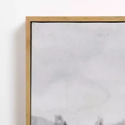 New Kirklands Home Lakeside Trees Framed Canvas Art Print Gray