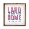 Sale Kirklands Home Land of the Free Framed Wood Wall Plaque
