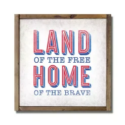 Sale Kirklands Home Land of the Free Framed Wood Wall Plaque