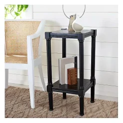 Sale Kirklands Home Landry Carved Legs Accent Table Black