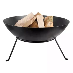 Sale Kirklands Home Large Metal Fire Bowl with Tapered Legs Black