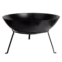 Sale Kirklands Home Large Metal Fire Bowl with Tapered Legs Black