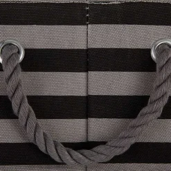 Best Kirklands Home Large Black Paw Print Striped Pet Basket