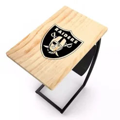 Outlet Kirklands Home Las Vegas Raiders Wood C-Table Tan