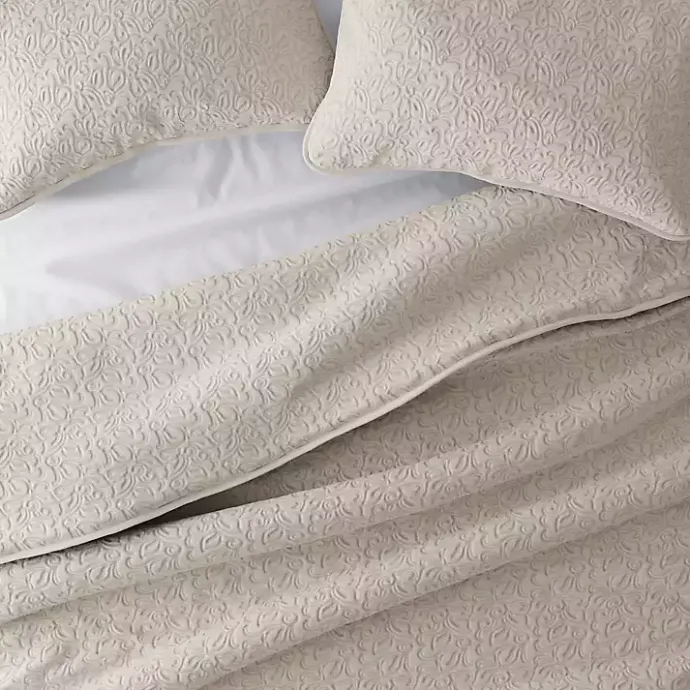 New Kirklands Home Latte Floral Stitch 2-pc. Twin Quilt Set Tan