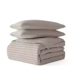 Best Kirklands Home Latte Stitched Stripes 2-pc. Twin Quilt Set Gray