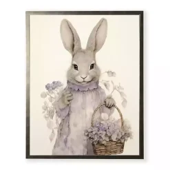 Sale Kirklands Home Lavender Easter Bunny Framed Art Print
